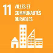 pictogramme ODD11 sur les villes et communautés durables