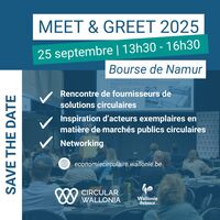 Affiche MEET & GREET #2 : Rencontre Acheteurs publics et Fournisseurs d'offres circulaires 