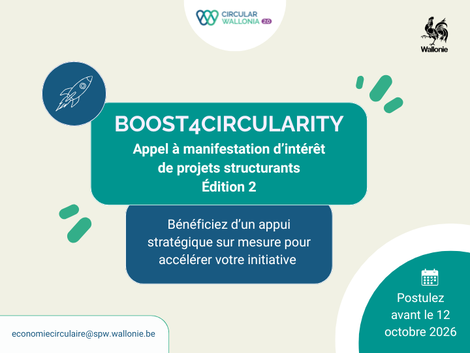 Actualité: Boost4Circularity - édition 2 : faites passer votre projet circulaire à la vitesse supérieure
