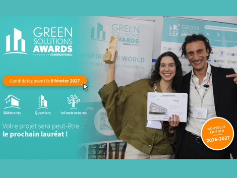 Actualité: Green Solutions Awards 2026-2027 : les candidatures sont ouvertes