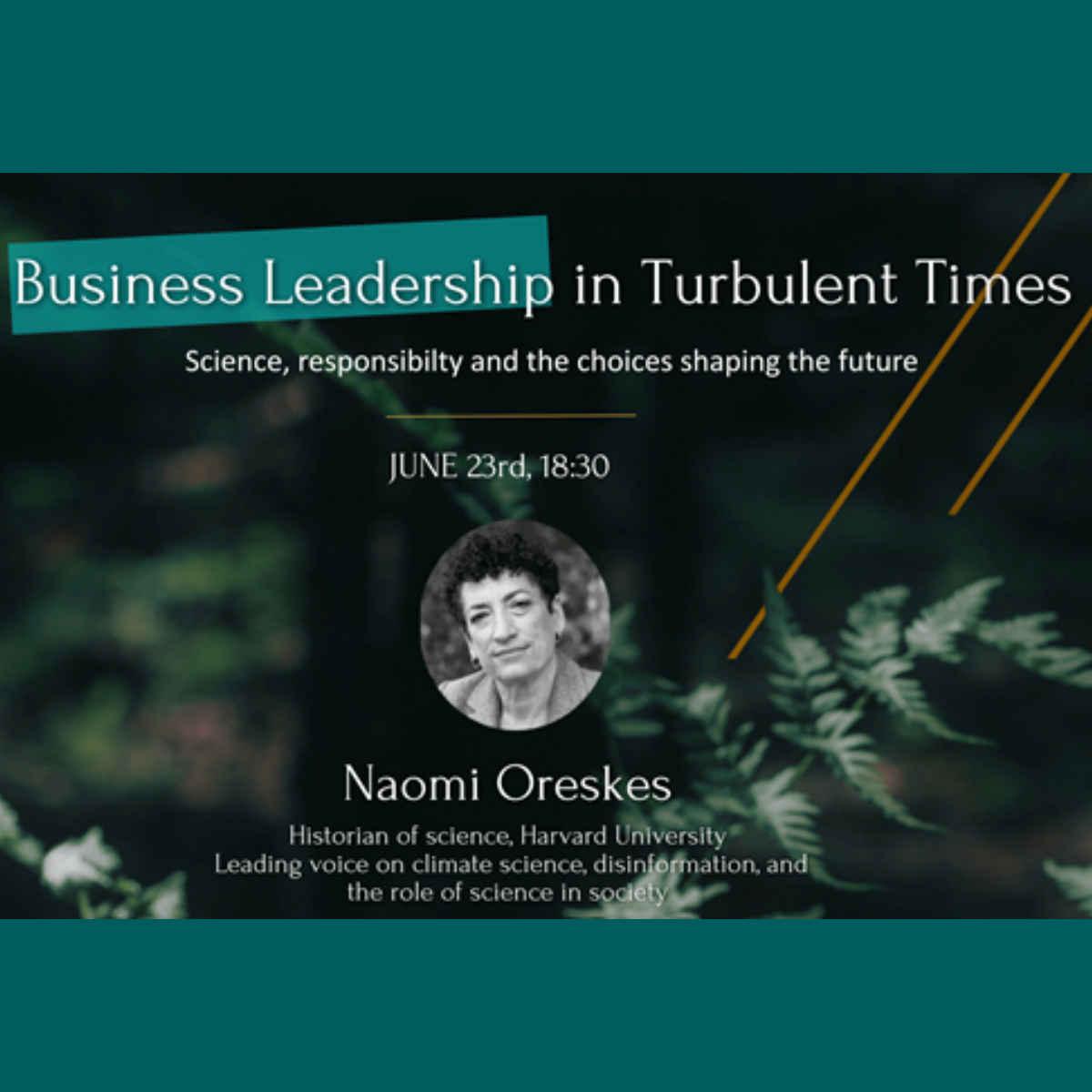 Affiche Conférence « Business Leadership in turbulent times »