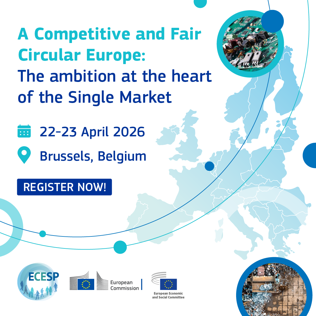Conférence annuel ECESP - A competitive and fair circular Europe: The ambition at the heart of the single market