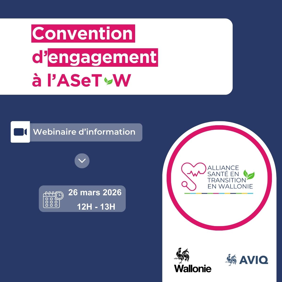 Événement: Webinaire d'information : convention d'engagement de l'ASeT-W 