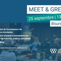 Affiche MEET & GREET #2 : Rencontre Acheteurs publics et Fournisseurs d'offres circulaires