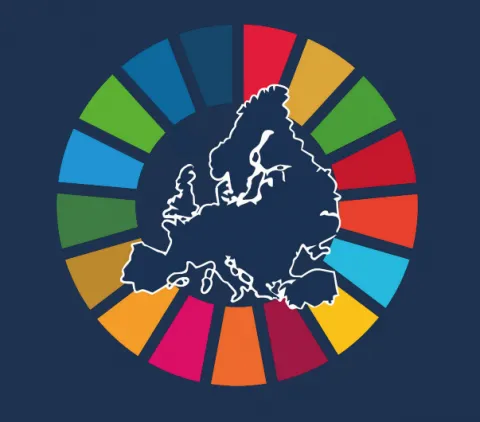 couverture du rapport avec l'europe et la roue des ODD