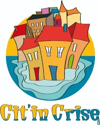 Logo Cit'in crise avec des maisons inondées