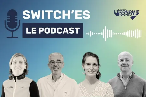 affiche avec les quatre personnalités qui ont participé au podcast SWITCHES