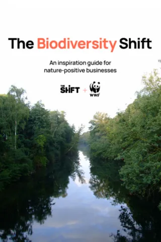 couverture du guide sur la biodiversité avec un cours d'eau et de la végétation