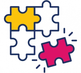icône de puzzles pour illustrer la participation