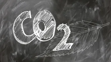 CO2 écrit à la craie