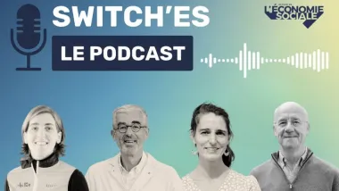 affiche avec les quatre personnalités qui ont participé au podcast SWITCHES